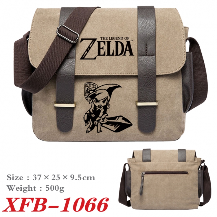 The Legend of Zelda Anime double belt new canvas shoulder bag single shoulder bag 37X25X9.5cm  XFB-1066