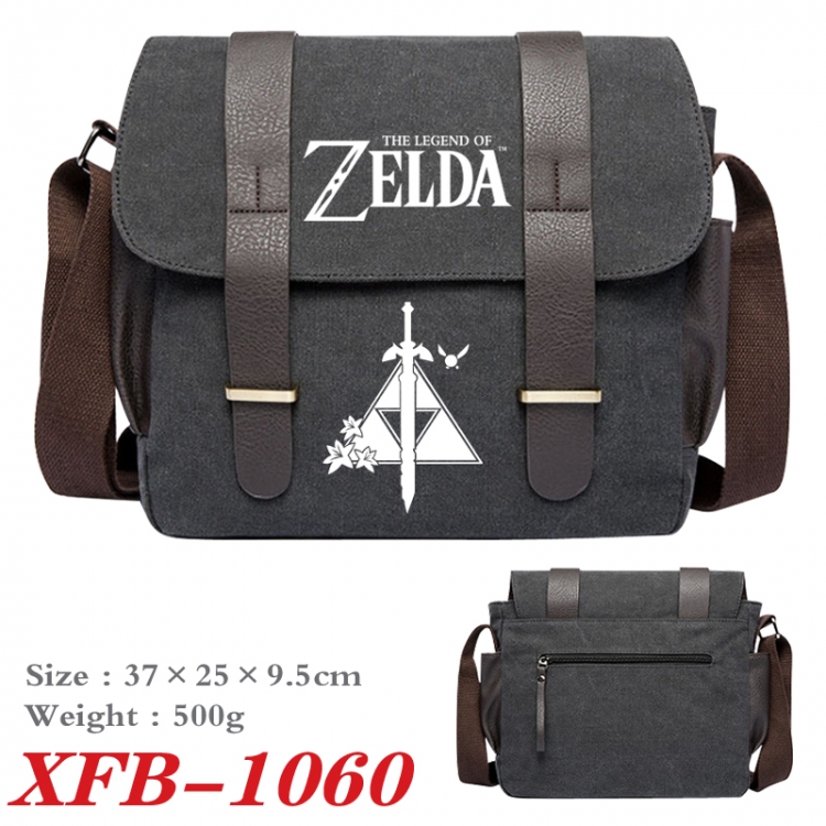 The Legend of Zelda Anime double belt new canvas shoulder bag single shoulder bag 37X25X9.5cm XFB-1060