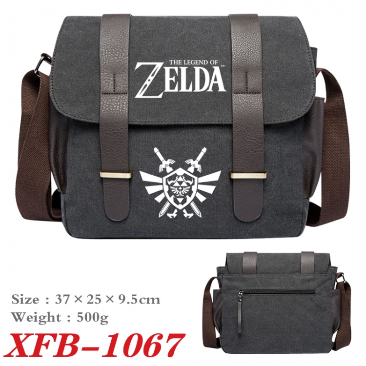 The Legend of Zelda Anime double belt new canvas shoulder bag single shoulder bag 37X25X9.5cm XFB-1067