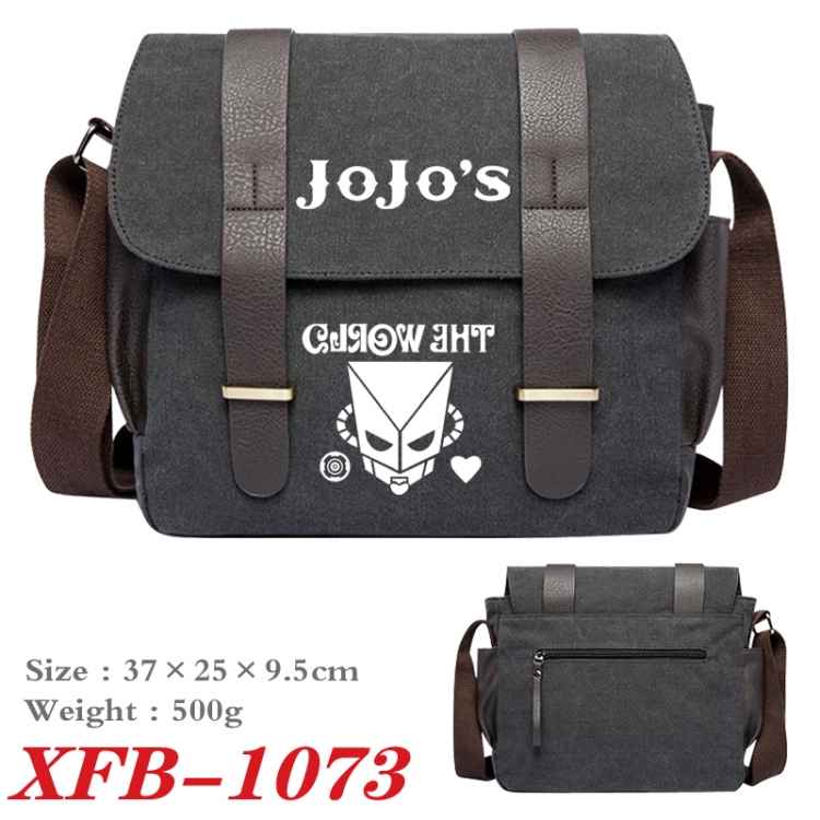 JoJos Bizarre Adventure Anime double belt new canvas shoulder bag single shoulder bag 37X25X9.5cm XFB-1073