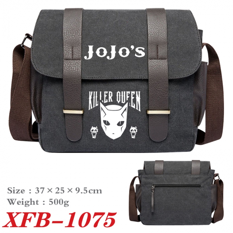 JoJos Bizarre Adventure Anime double belt new canvas shoulder bag single shoulder bag 37X25X9.5cm XFB-1075