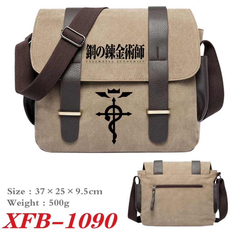 Fullmetal Alchemist Anime double belt new canvas shoulder bag single shoulder bag 37X25X9.5cm XFB-1090