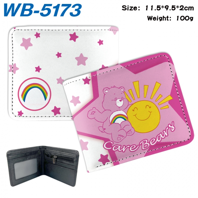 care bears Animation color PU leather half fold wallet 11.5X9X2CM WB-5173A