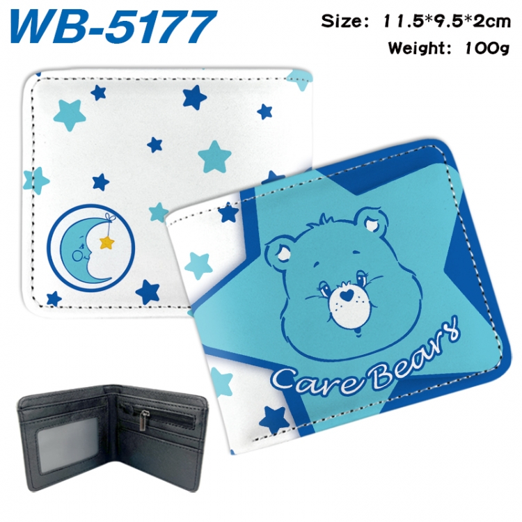care bears Animation color PU leather half fold wallet 11.5X9X2CMWB-5177A