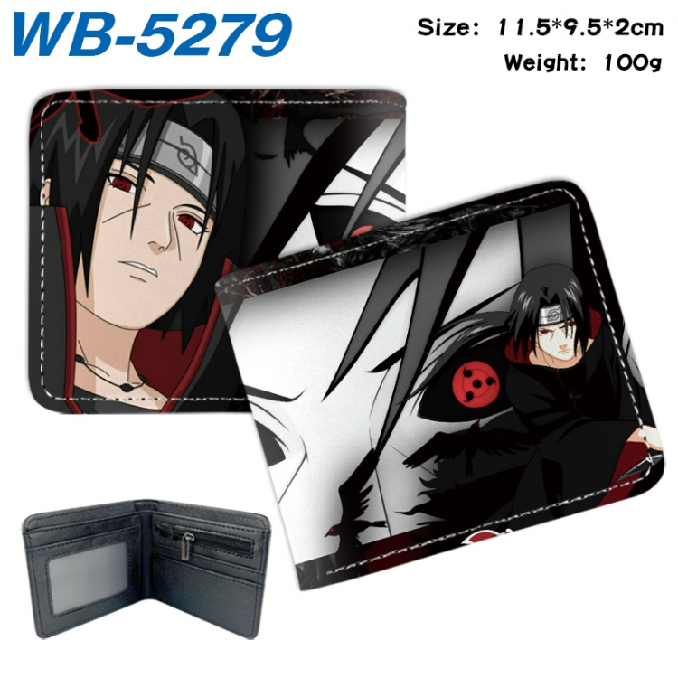 Naruto Animation color PU leather half fold wallet 11.5X9X2CM WB-5279A