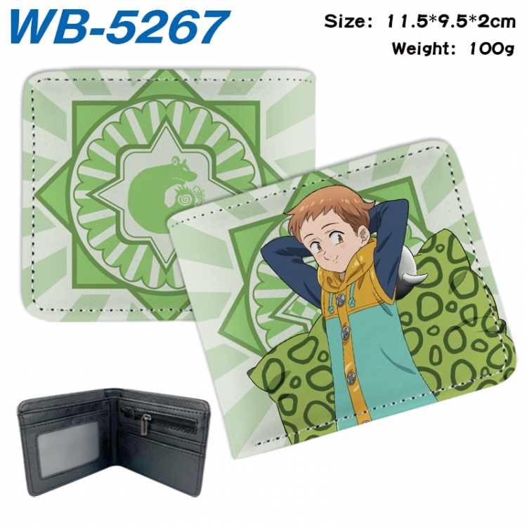 The Seven Deadly Sins Animation color PU leather half fold wallet 11.5X9X2CM WB-5267A