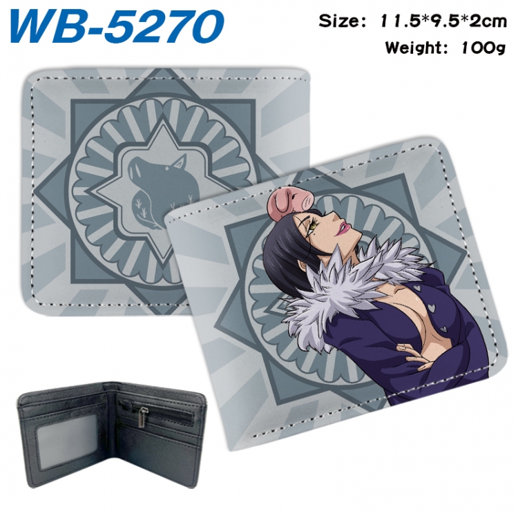 The Seven Deadly Sins Animation color PU leather half fold wallet 11.5X9X2CM  WB-5270A