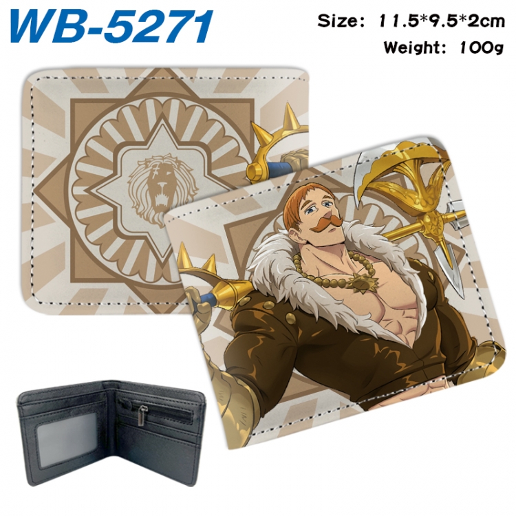 The Seven Deadly Sins Animation color PU leather half fold wallet 11.5X9X2CM  WB-5271A