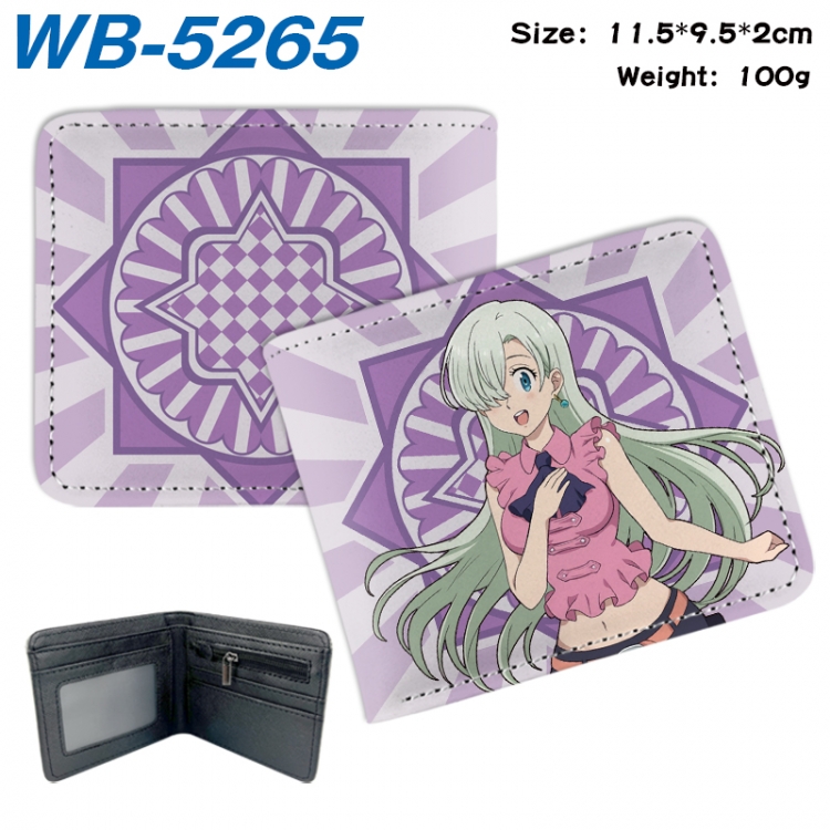 The Seven Deadly Sins Animation color PU leather half fold wallet 11.5X9X2CM WB-5265A