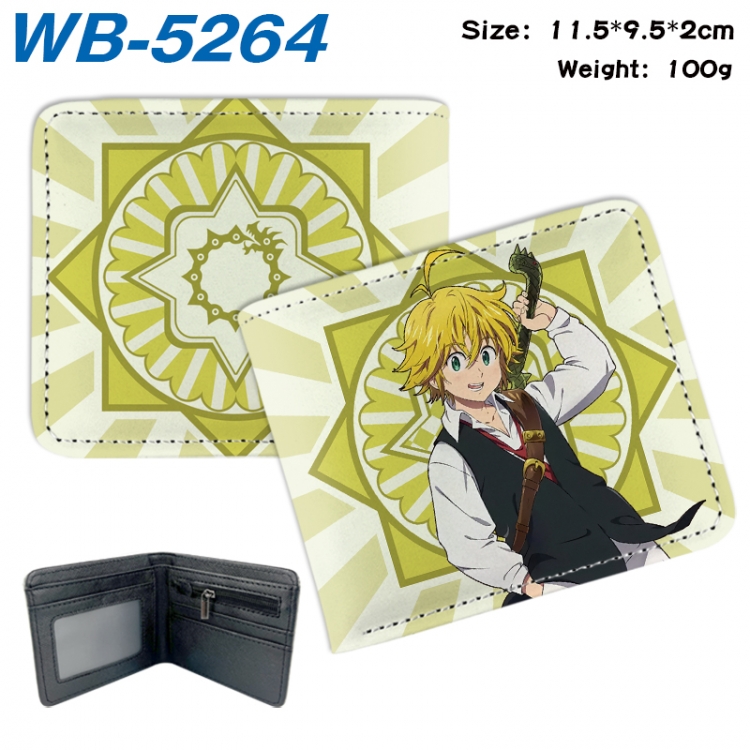 The Seven Deadly Sins Animation color PU leather half fold wallet 11.5X9X2CM WB-5264A