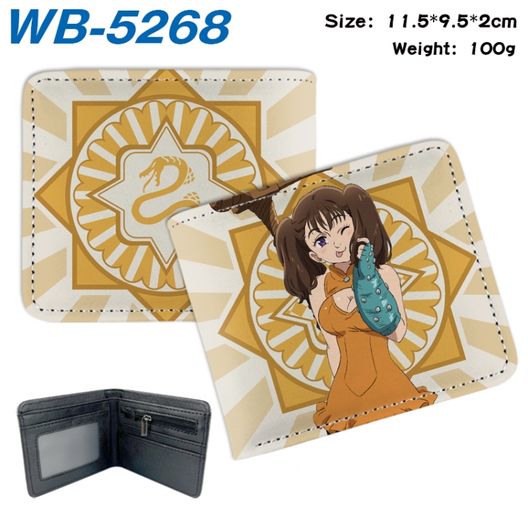 The Seven Deadly Sins Animation color PU leather half fold wallet 11.5X9X2CM WB-5268A