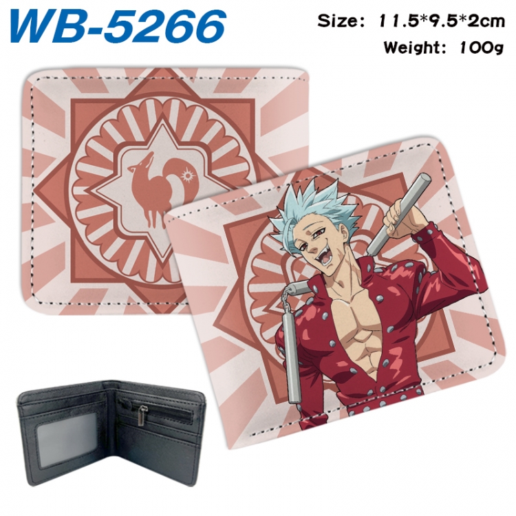 The Seven Deadly Sins Animation color PU leather half fold wallet 11.5X9X2CM WB-5266A