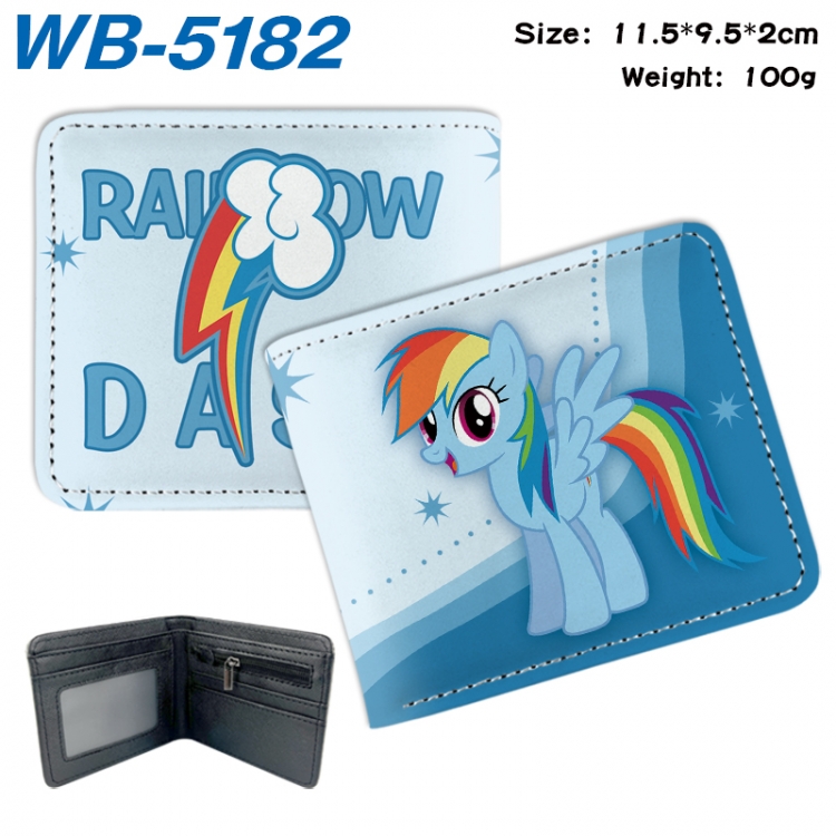My Little Pony Animation color PU leather half fold wallet 11.5X9X2CM WB-5182A