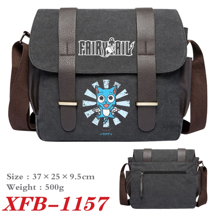 Fairy tail Anime double belt new canvas shoulder bag single shoulder bag 37X25X9.5cm  XFB-1157