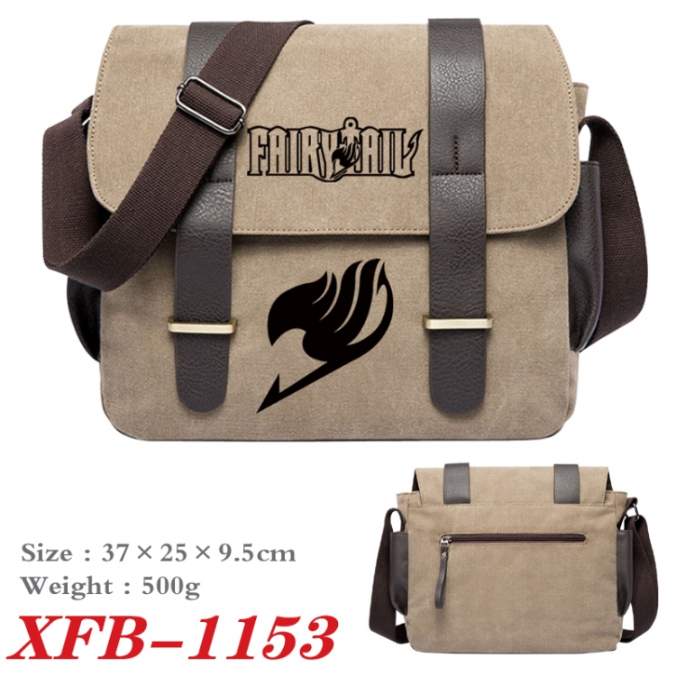 Fairy tail Anime double belt new canvas shoulder bag single shoulder bag 37X25X9.5cm XFB-1153