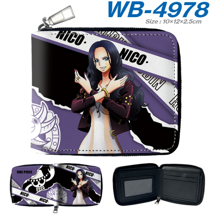 One Piece Anime Full Color Short All Inclusive Zipper Wallet 10x12x2.5cm  WB-4978A