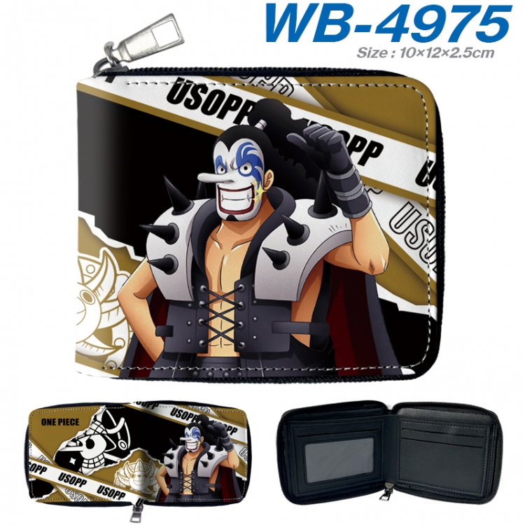 One Piece Anime Full Color Short All Inclusive Zipper Wallet 10x12x2.5cm WB-4975A