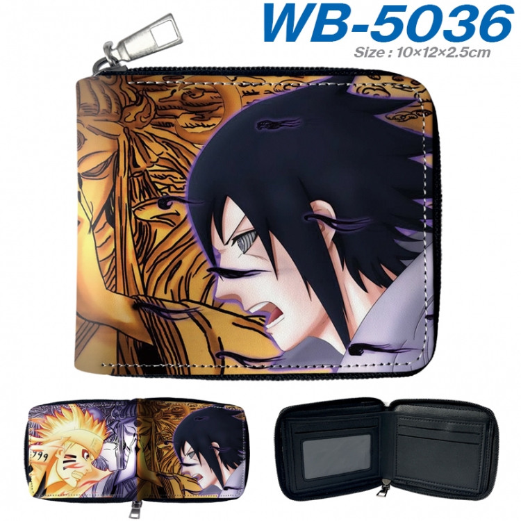 Naruto Anime Full Color Short All Inclusive Zipper Wallet 10x12x2.5cm  WB-5036A