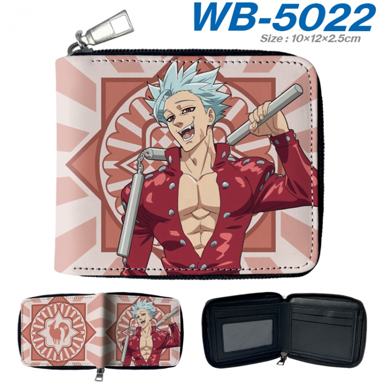 The Seven Deadly Sins Anime Full Color Short All Inclusive Zipper Wallet 10x12x2.5cm WB-5022A