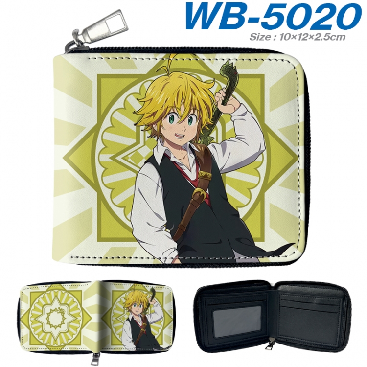 The Seven Deadly Sins Anime Full Color Short All Inclusive Zipper Wallet 10x12x2.5cm WB-5020A
