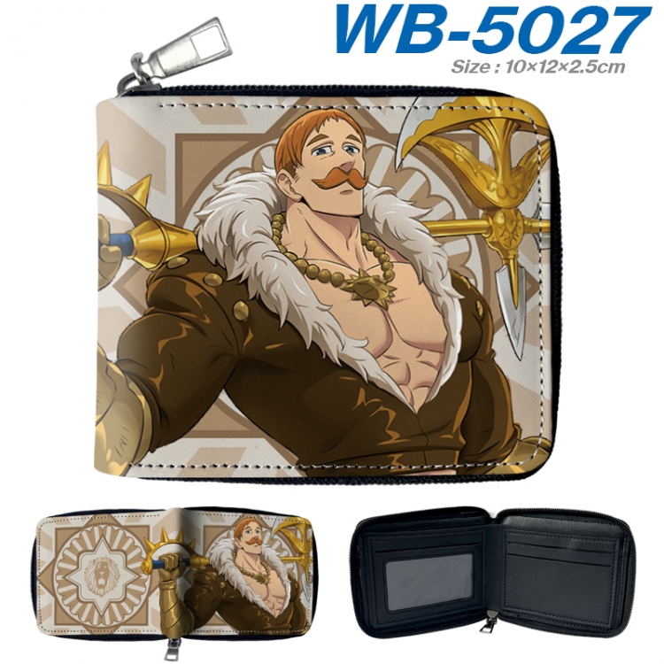 The Seven Deadly Sins Anime Full Color Short All Inclusive Zipper Wallet 10x12x2.5cm WB-5027A