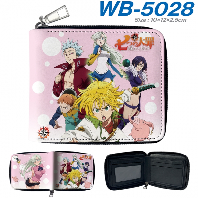 The Seven Deadly Sins Anime Full Color Short All Inclusive Zipper Wallet 10x12x2.5cm WB-5028A