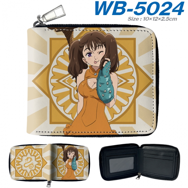 The Seven Deadly Sins Anime Full Color Short All Inclusive Zipper Wallet 10x12x2.5cm WB-5024A