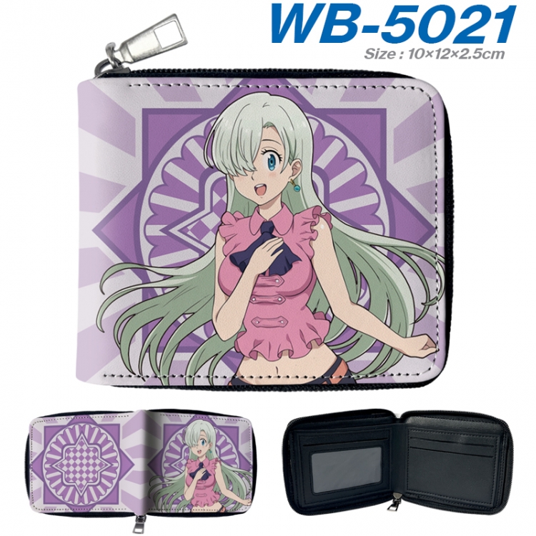 The Seven Deadly Sins Anime Full Color Short All Inclusive Zipper Wallet 10x12x2.5cm WB-5021A