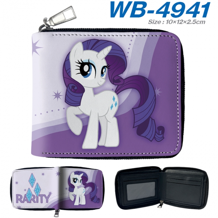 My Little Pony Anime Full Color Short All Inclusive Zipper Wallet 10x12x2.5cm WB-4941A