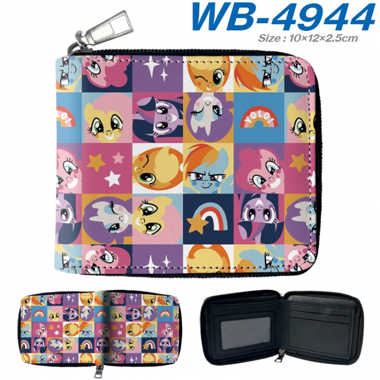 My Little Pony Anime Full Color Short All Inclusive Zipper Wallet 10x12x2.5cm  WB-4944A
