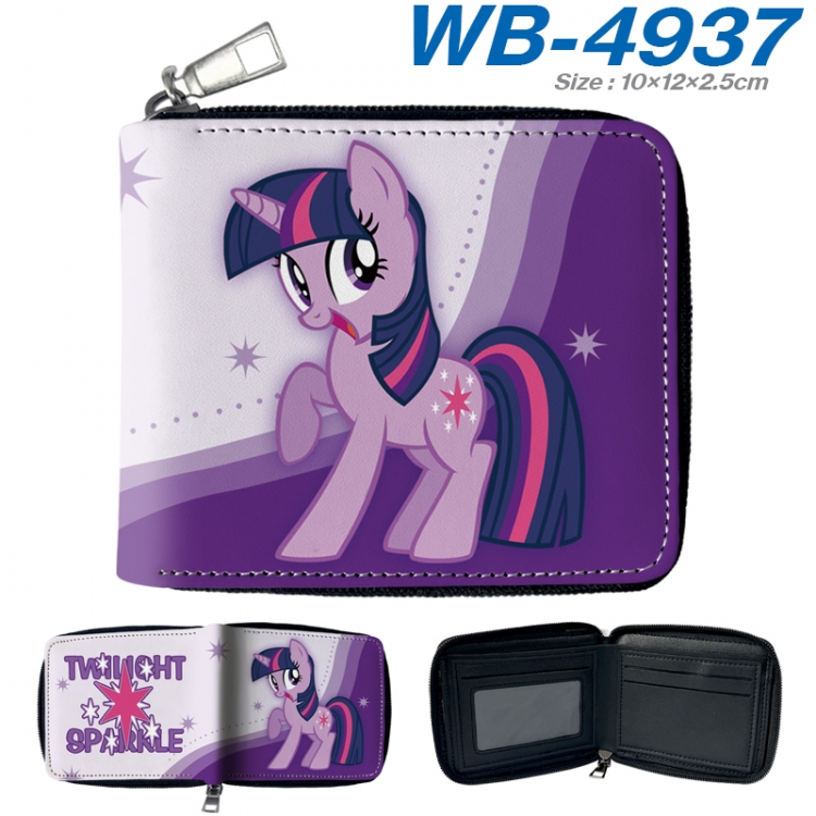 My Little Pony Anime Full Color Short All Inclusive Zipper Wallet 10x12x2.5cm  WB-4937A