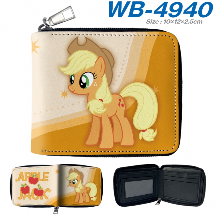 My Little Pony Anime Full Color Short All Inclusive Zipper Wallet 10x12x2.5cm WB-4940A