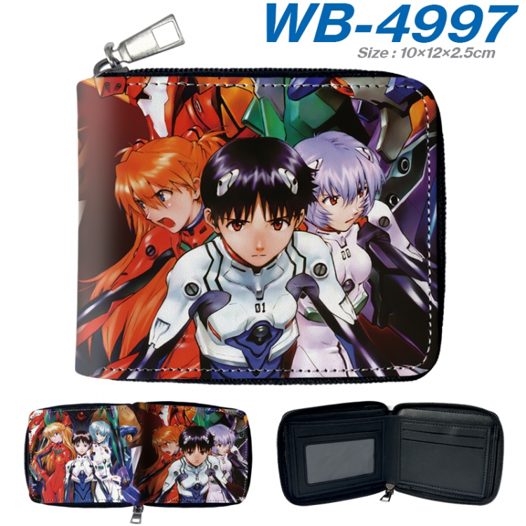 EVA Anime Full Color Short All Inclusive Zipper Wallet 10x12x2.5cm  WB-4997A