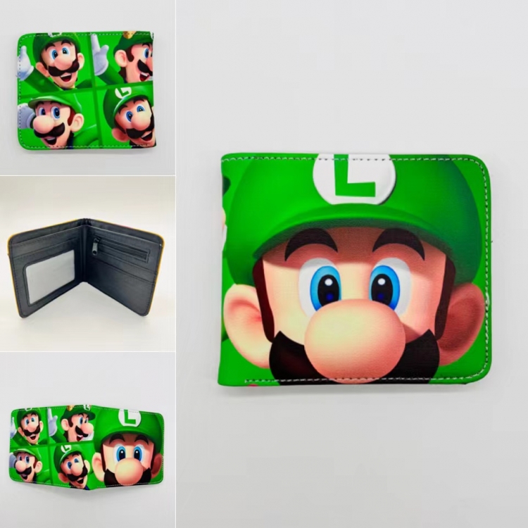 Super Mario Full color Two fold short card case wallet 11X9.5CM