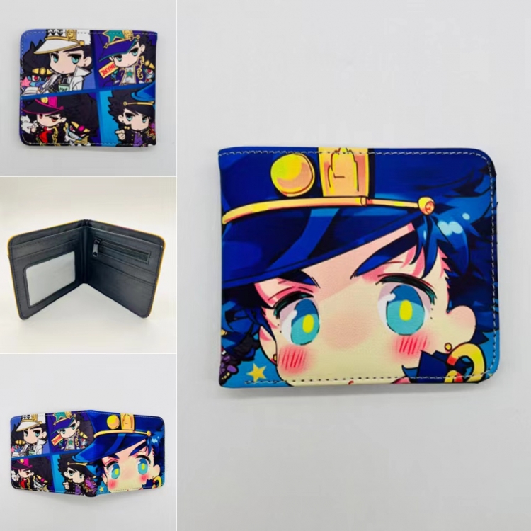 JoJos Bizarre Adventure Full color Two fold short card case wallet 11X9.5CM