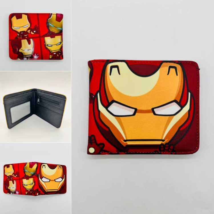 Iron Man Full color Two fold short card case wallet 11X9.5CM