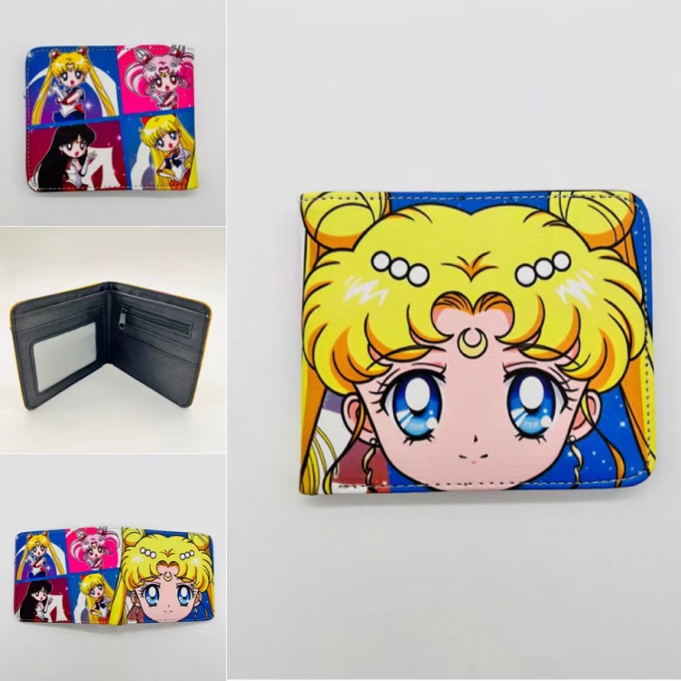 sailormoon Full color Two fold short card case wallet 11X9.5CM