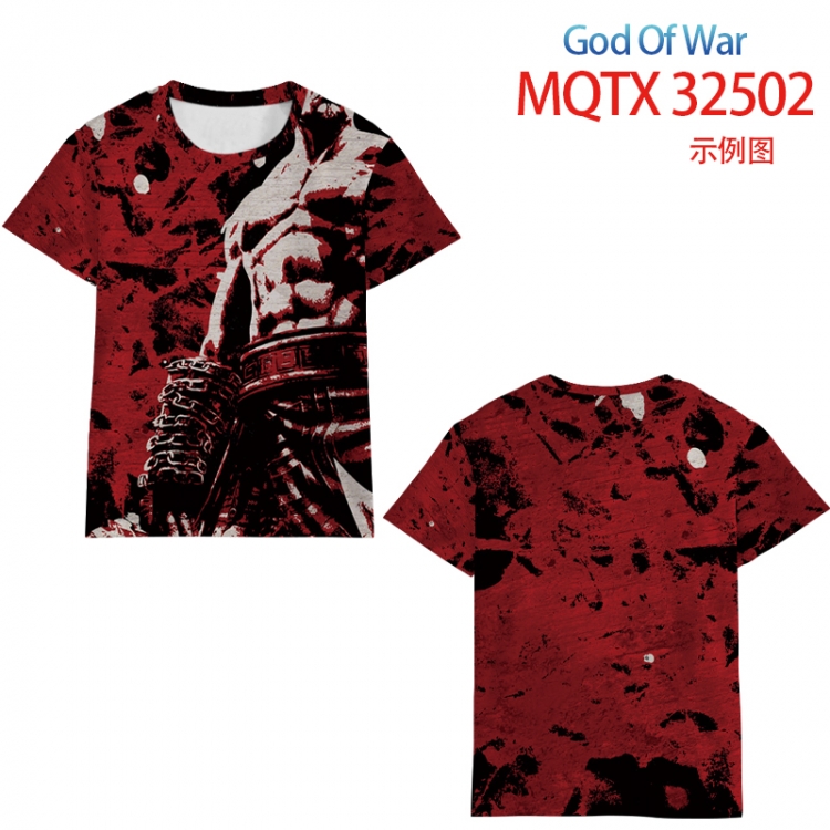 God Of War full color printed short-sleeved T-shirt from 2XS to 5XL MQTX 3252