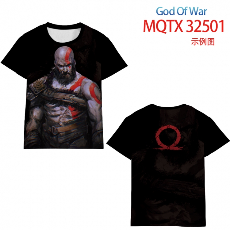 God Of War full color printed short-sleeved T-shirt from 2XS to 5XL MQTX 3251