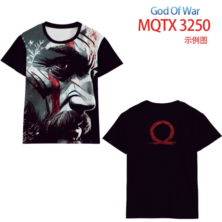 God Of War full color printed short-sleeved T-shirt from 2XS to 5XL MQTX 3250