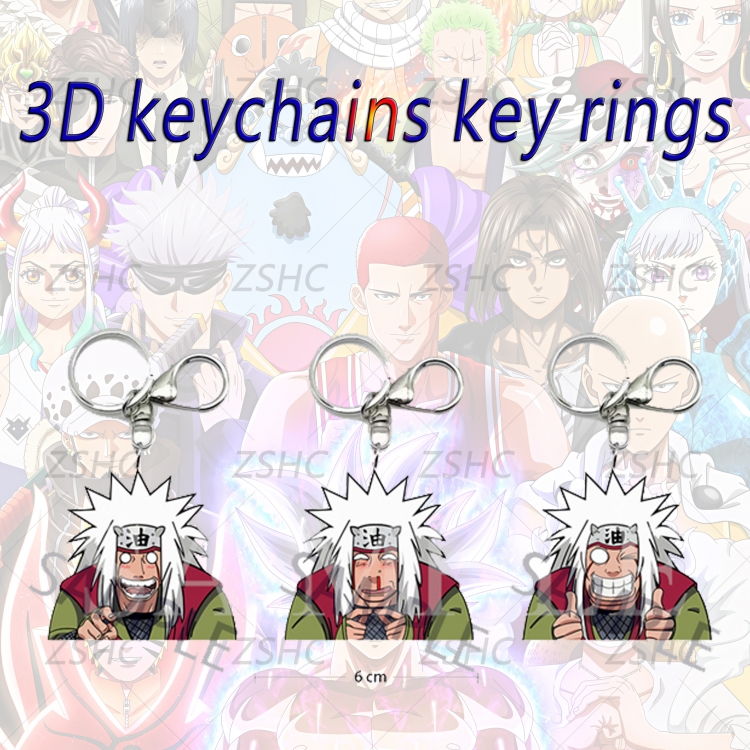 Naruto 3D gradient acrylic keychain cardboard packaging 5-8CM  price for 5 pcs K-N12