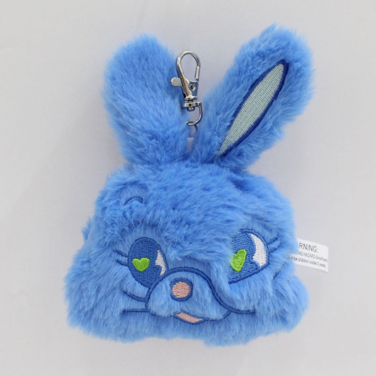 FLUFFY KEYRING Rabbit hair PP cotton plush doll toy 13x6x8cm with ears 14cm