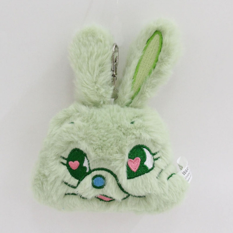 FLUFFY KEYRING Rabbit hair PP cotton plush doll toy 13x6x8cm with ears 14cm