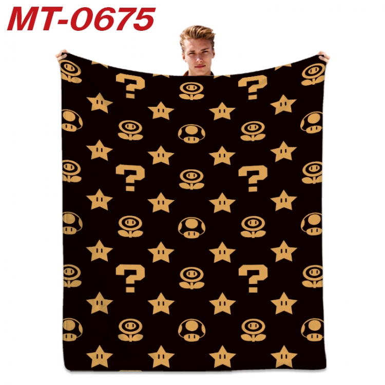 Super Mario  Anime flannel blanket air conditioner quilt double-sided printing 100x135cm MT-0675