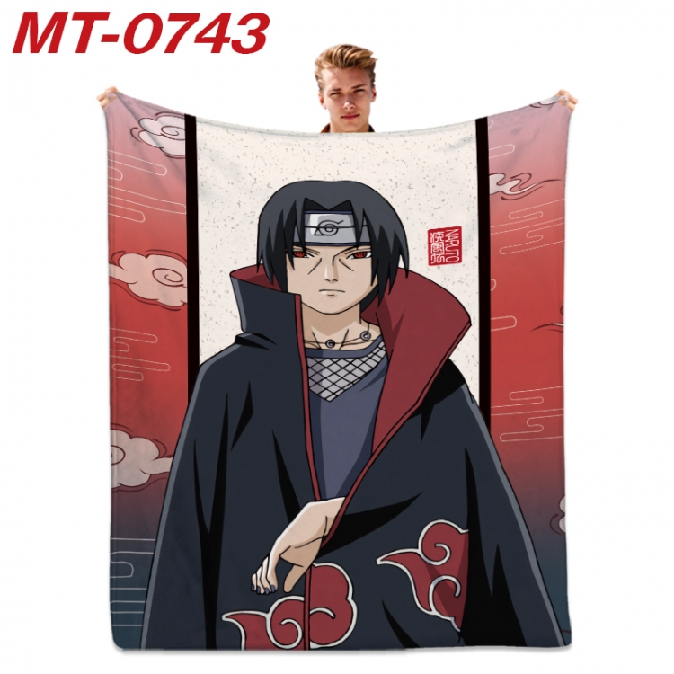 Naruto  Anime flannel blanket air conditioner quilt double-sided printing 100x135cm  MT-0743