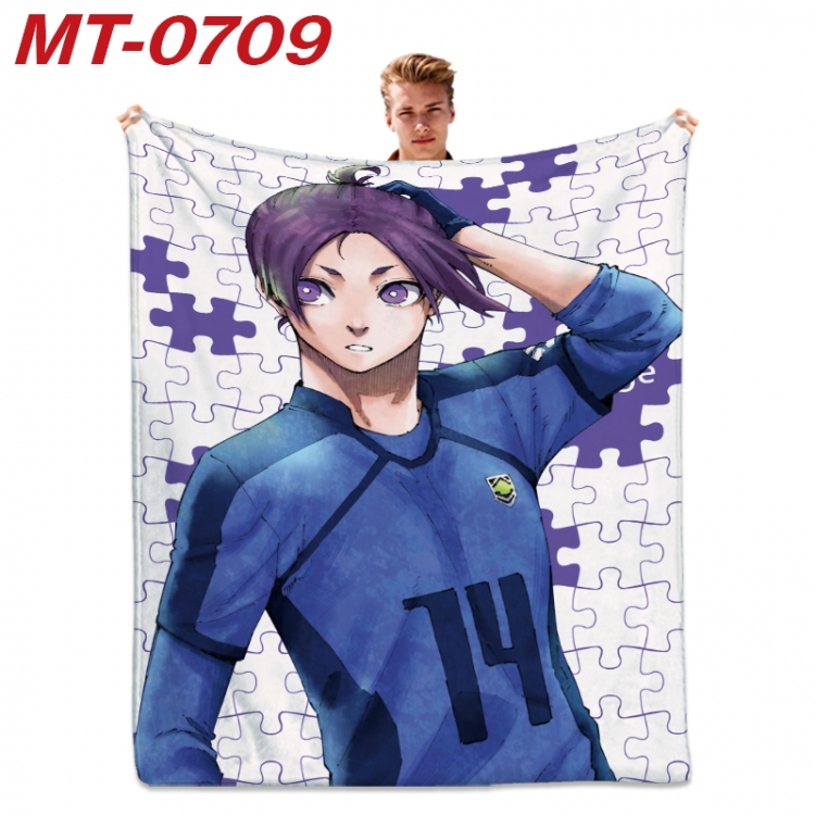 BLUE LOCK   Anime flannel blanket air conditioner quilt double-sided printing 100x135cm  MT-0709