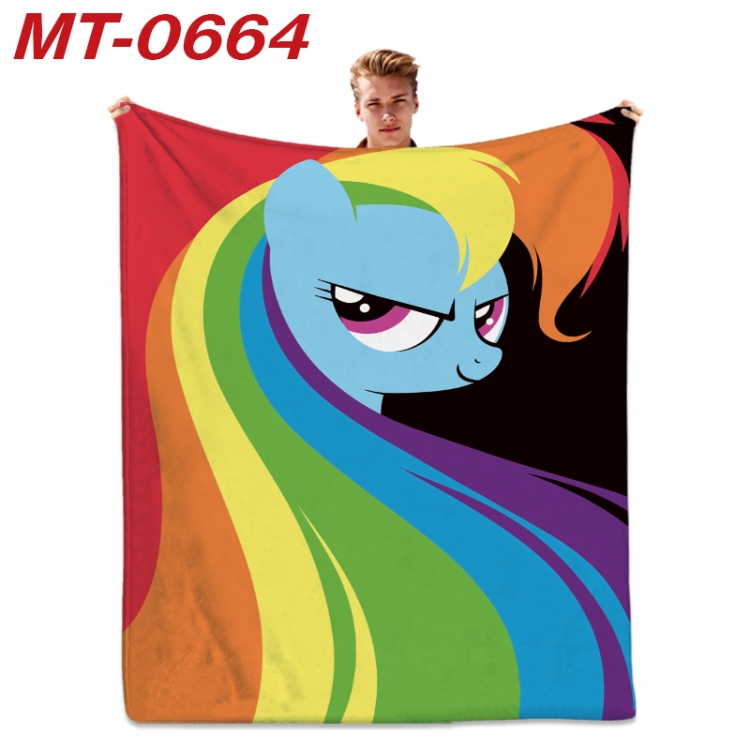 My Little Pony  Anime flannel blanket air conditioner quilt double-sided printing 100x135cm MT-0664