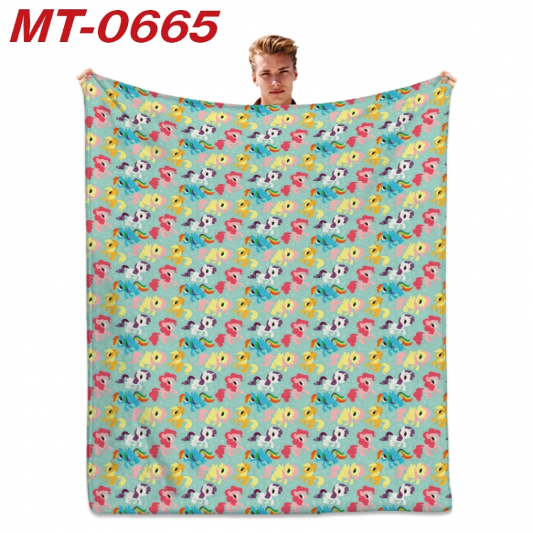 My Little Pony  Anime flannel blanket air conditioner quilt double-sided printing 100x135cm MT-0665