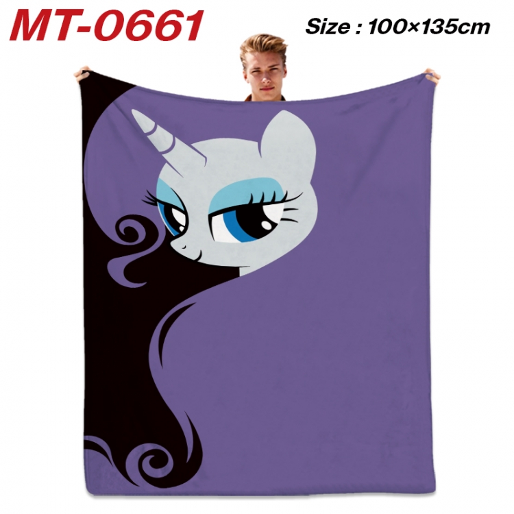 My Little Pony  Anime flannel blanket air conditioner quilt double-sided printing 100x135cm MT-0661
