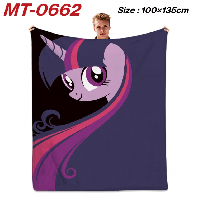 My Little Pony  Anime flannel blanket air conditioner quilt double-sided printing 100x135cm  MT-0662